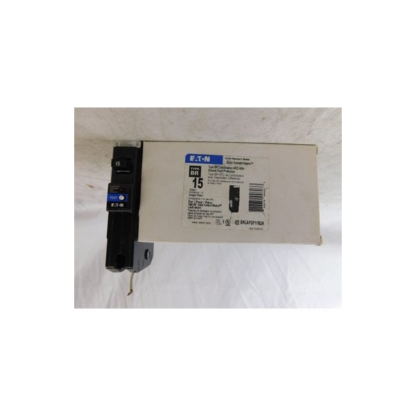 Eaton TYPE BR 1IN AFCI/GFCI, 1P, 15A, 120V, 10KAIC, QUICK CONNECT NEUTRAL - BRLAFGF115QN