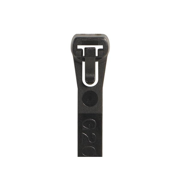 Bsc Preferred 10'' 50# Black Releasable Cable Ties, 1000PK - BUY00016732