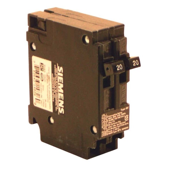 Siemens Circuit Breaker, QT Series, 20A, 1 Pole, 120V AC - Q2020U
