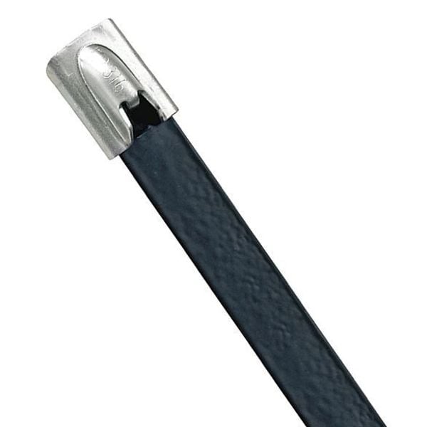 Panduit Pan Steel Tie, 316ss, Poly, H, 26.8, Blk, PK50 - MLTFC8H-LP316