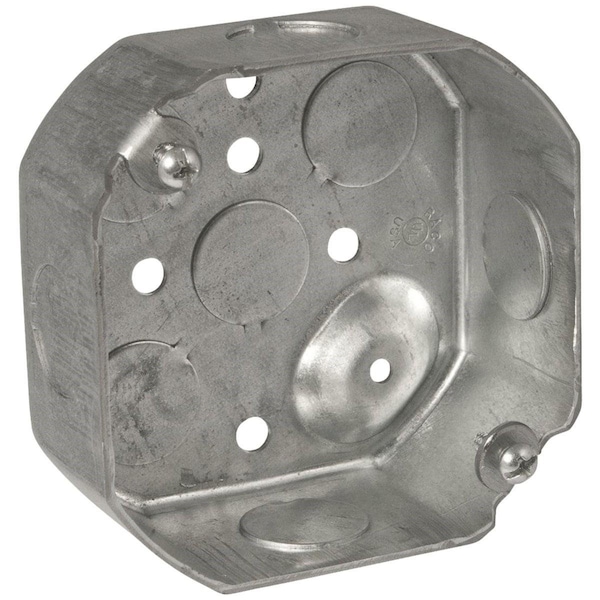 Southwire Electrical Box, 15.5 cu in, Octagon Box Type, Steel, Octagon Shape - 54151-1/2-UPC
