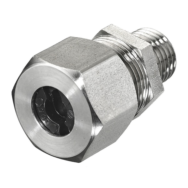 Hubbell Wiring Device-Kellems Cord Connectors, Straight Male, .25"- .31" (6.3- 7.9), Stainless Steel - SHC1004SS