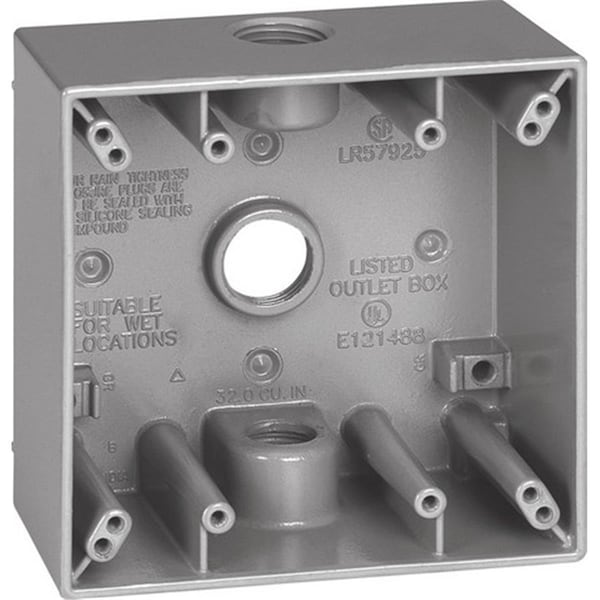 Pulse Radar 14350 2 Gang Gray Weatherproof Outlet Box - PU155814