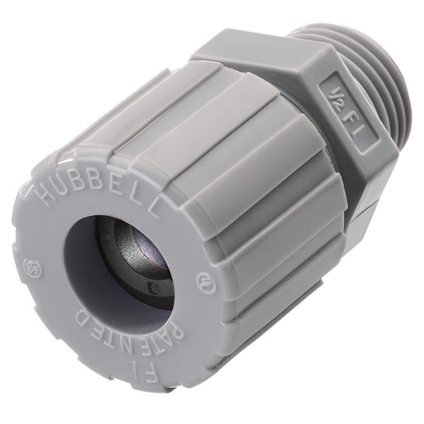 Hubbell Wiring Device-Kellems Kellems Wire Management, Cord Connectors, Straight Male, .25-.31", 1/4", Nylon - SHC1004CR