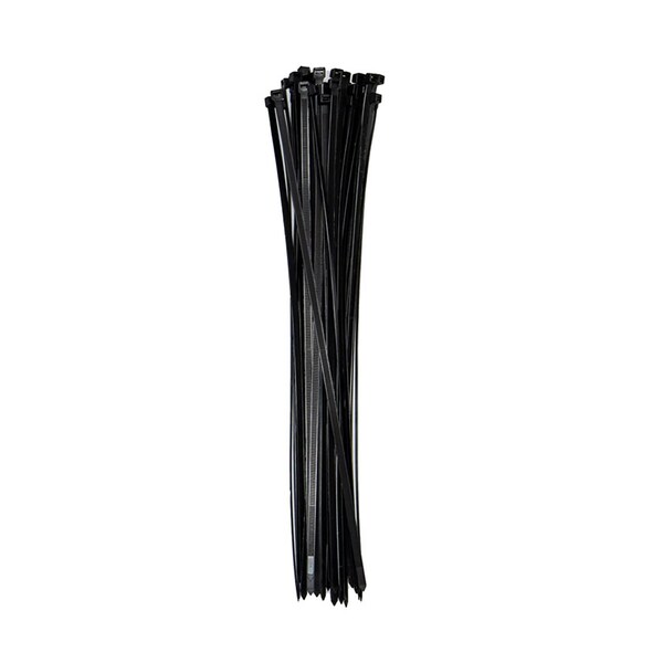 South Main Hardware 24-in   175-lb, Black, 50 Standard Nylon Tie - 220230