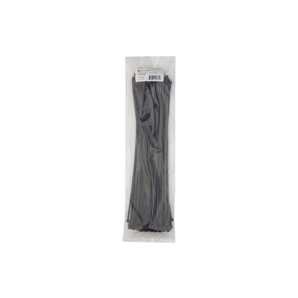 Monoprice Cable Tie 14" 50 lb., Black, PK100 - 5773