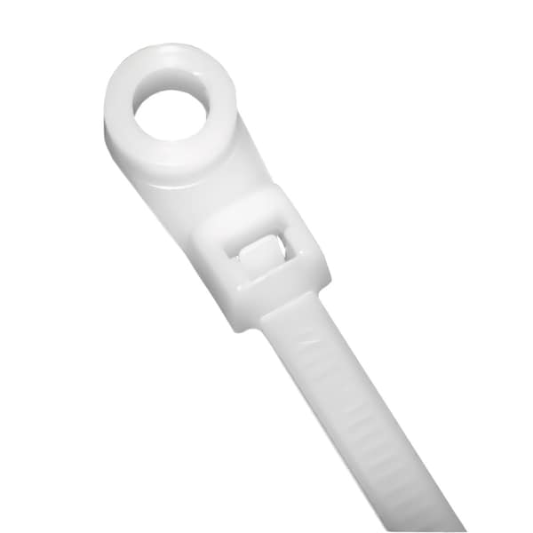 K-Tool International Natural Wire Tie W/ Mounting Head, 50Lb Tensile 100/Pk, 7.0" - KTI77070