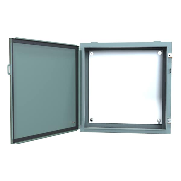 Hammond Steel Electrical Enclosures, 24 in H, 8 in D, 24 in W, NEMA 12, Hinged - 1418J8