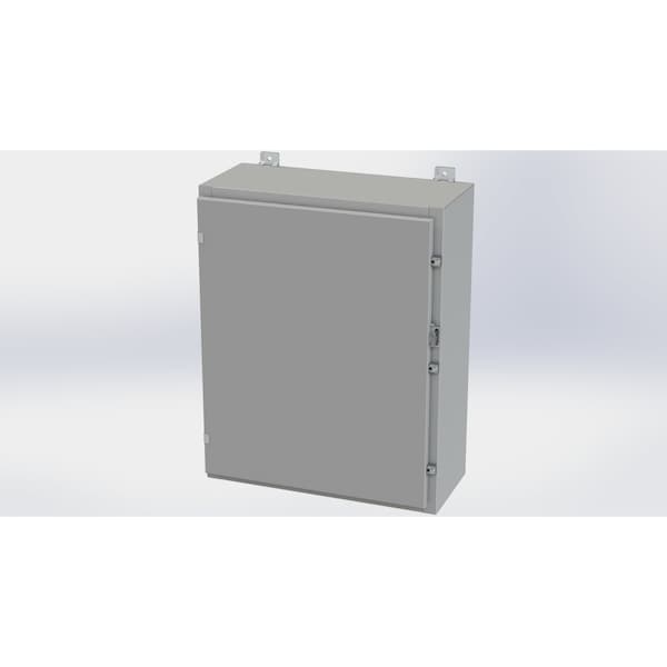 Saginaw Control & Engineering Carbon Steel Electrical Enclosures, 30 in H, 10 in D, 24 in W, NEMA 4, Hinged - SCE-30H2410LP