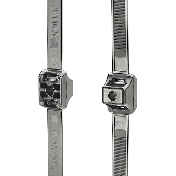 Panduit 13.1 Double Clamp Cable Tie With Spacer  (500 Pack), 500PK - PLDC1.5EH-L350