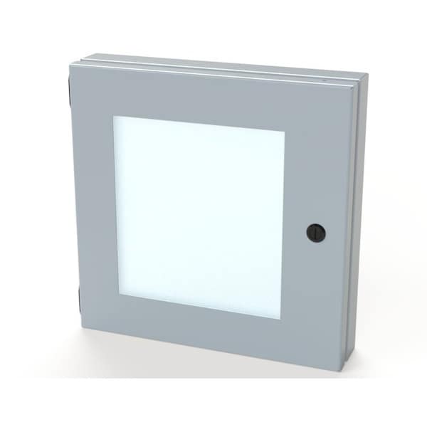 Saginaw Control & Engineering Hinged Window, 12 in. H x 12 in. W x 1-1/2 in. L, Polycarbonate - SCE-HWK1212