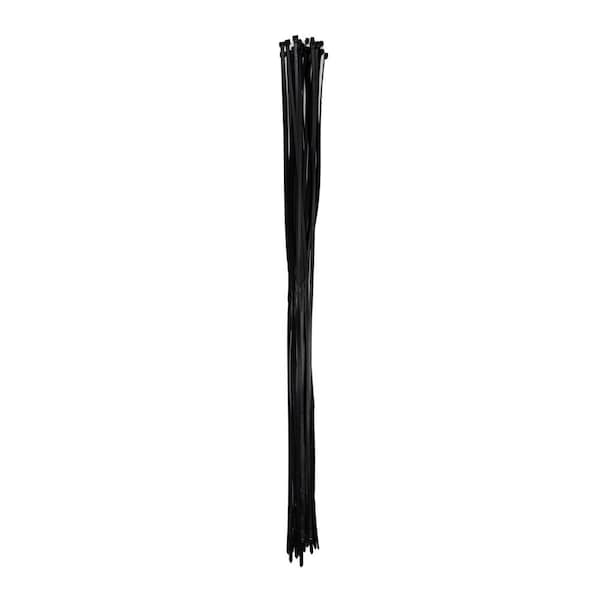 South Main Hardware 60-in Black 175-lb. Standard Nylon Ties 25PK - 220265