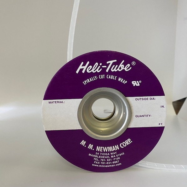 Heli-Tube 1/4 In. OD X 25FT Thin Wall Natural Polyethylene Spiral Wrap - HT 1/4 C2-25