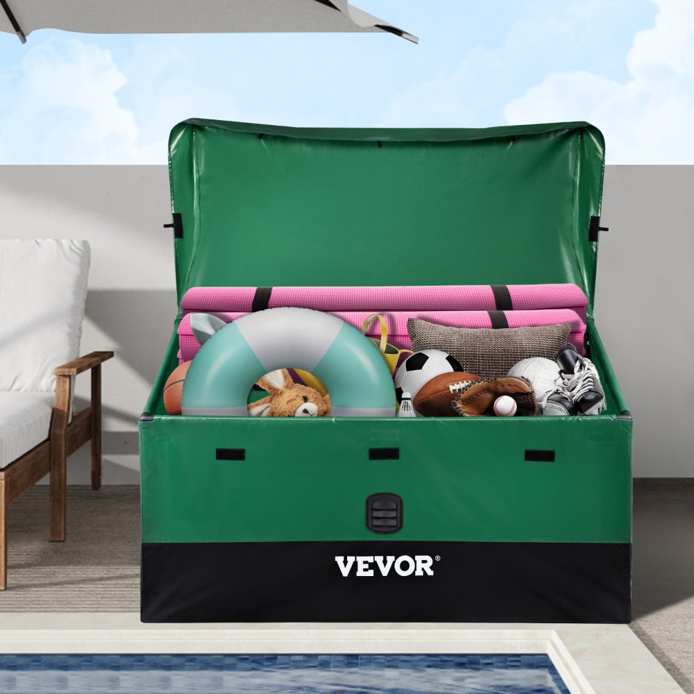 VEVOR Outdoor Storage Box Patio Deck Box 100 Gallon Waterproof PE Tarpaulin - JYXBXSHWCW100NKVFV0