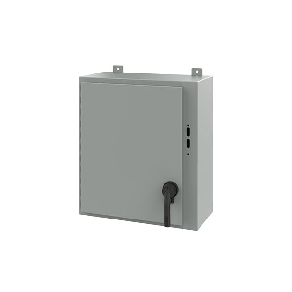 Nvent Hoffman Steel Electrical Enclosures, 24 in H, 10 in D, 21.38 in W, NEMA 12, Hinged - A24SA2210LPPL