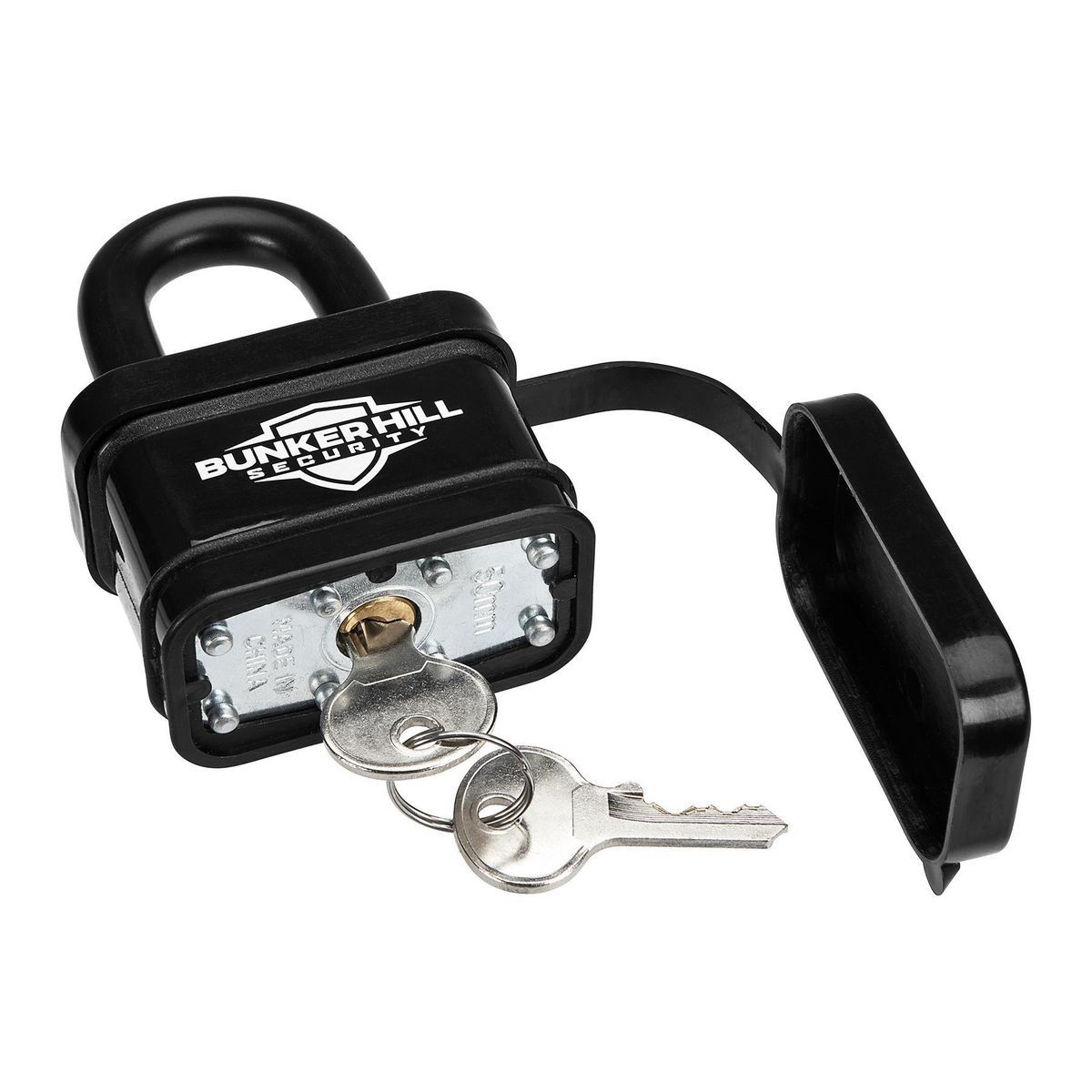 Candado de acero laminado resistente al agua de 2.4 pulgadas Bunker Hill Security - 57619.