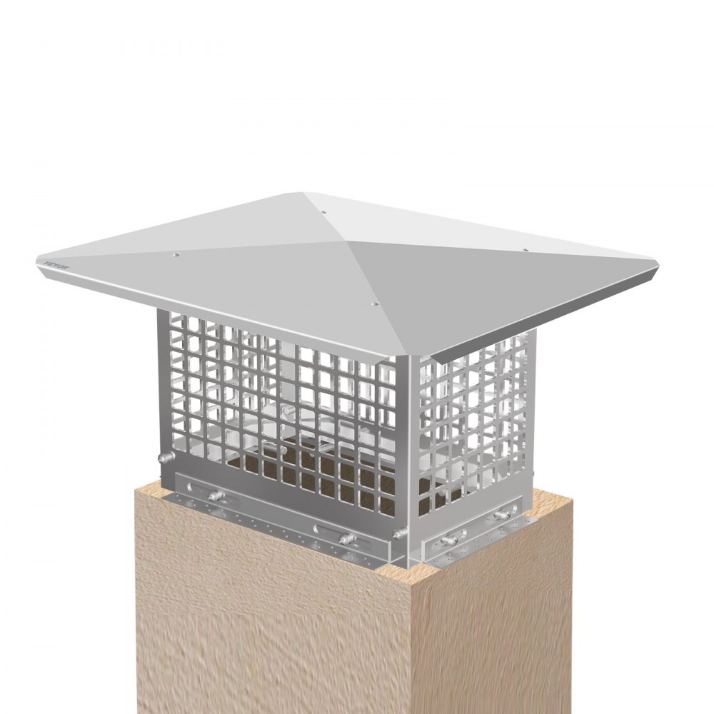 VEVOR Chimney Cap, 8" x 13" Flue Caps, 304 Stainless Steel Fireplace Chimney Cover, Adjustable Metal Spark Arrestor with Bolts Screws, Mesh Chimney Flue Cover for Outside Existing Clay Flue Tile - YCZ8X1325JSKWR62OV0