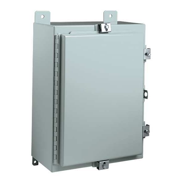Wiegmann Carbon Steel Electrical Enclosures, 24 in H, 8 in D, 30 in W, NEMA 4, Hinged - N4243008