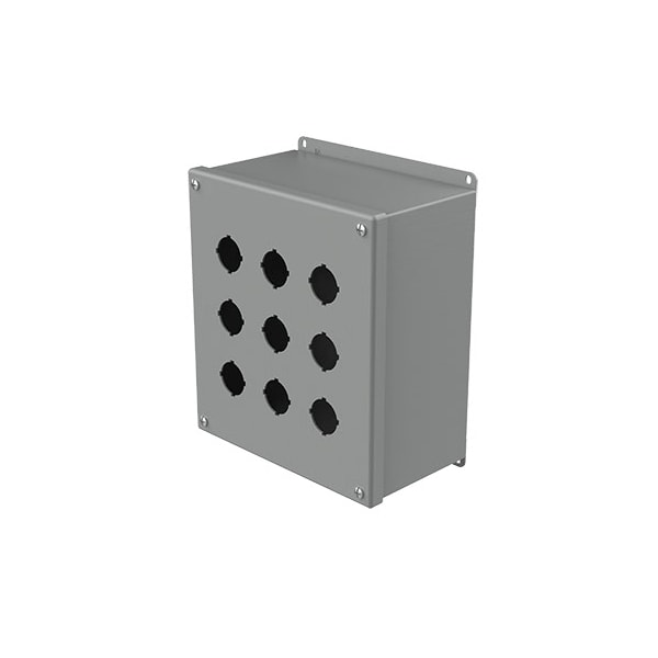 Nvent Hoffman Mild Steel Electrical Enclosures, 9-1/2 in H, 4-3/4 in D, 8-1/4 in W, NEMA 12, Screw On - E9PBX