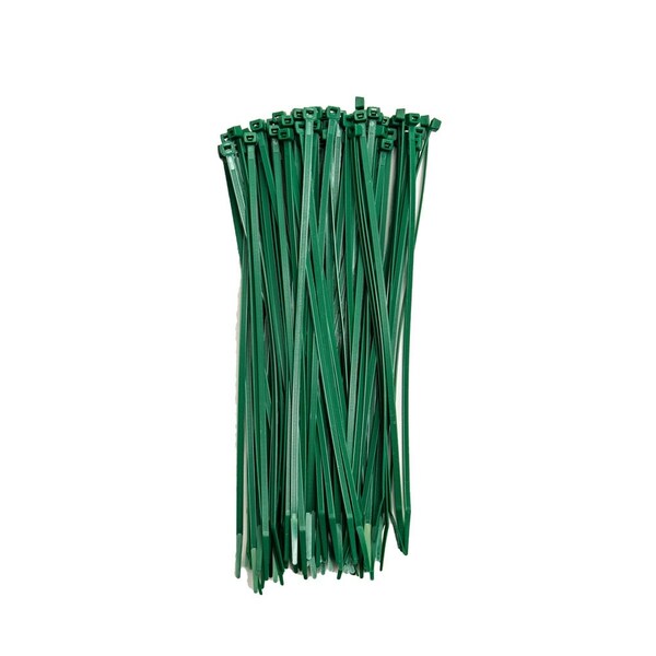 South Main Hardware 11-in   75-lb, Dark Green, 100 Standard Nylon Tie - 220166