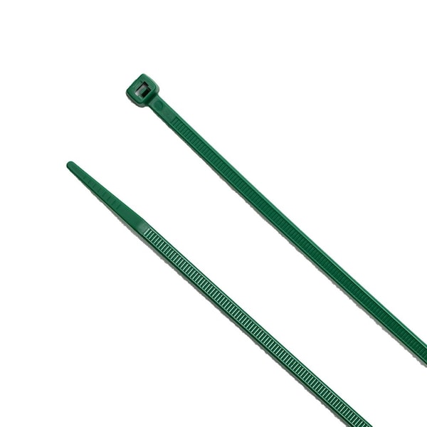 South Main Hardware 11-in   75-lb, Dark Green, 100 Standard Nylon Tie - 220166