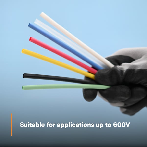 3M Shrink Tubing, 1.0in ID, Black, 100ft, PK3 - FP301-1-100'-BLACK-SPOOL
