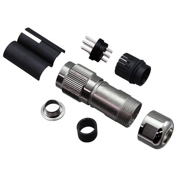 Tuchel Circular Din Connectors Male Cable Connector With Internal Strain Relief And Metal Locking Ring. - C09131H0051024U