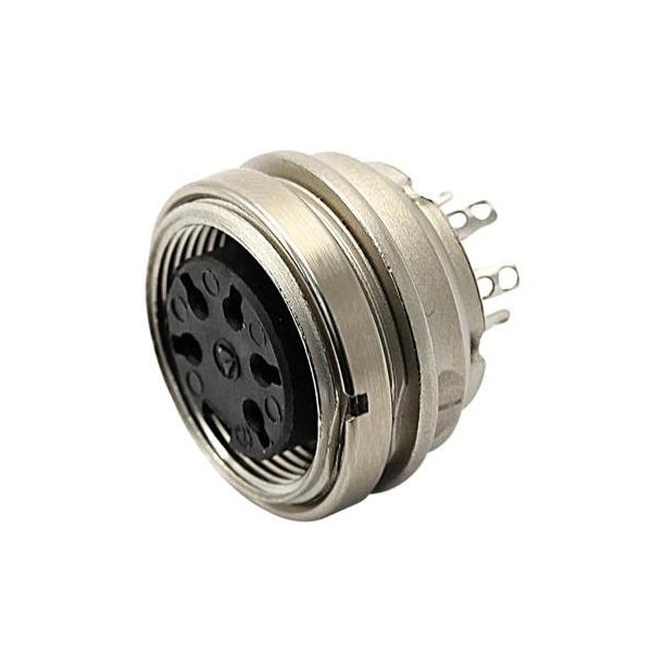 Tuchel Circular Connector, 2 Contact(S), Brass, Female, Solder Terminal, Receptacle - T3203100
