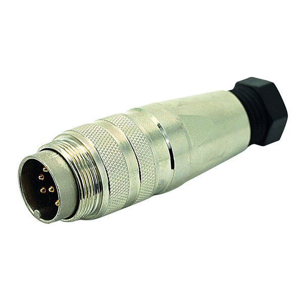Tuchel Circular Din Connectors Male Cable Connector With Internal Strain Relief And Metal Locking Ring. - C09111H0120002U
