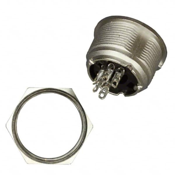 Tuchel Circular Connector, 5 Contact(S), Brass, Female, Solder Terminal, Receptacle - T3359009