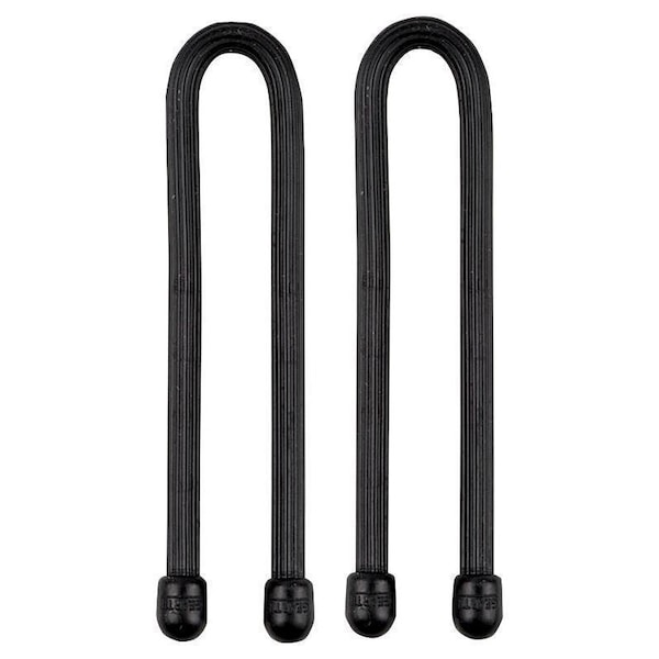Nite Ize Gear Tie Twist Tie, Rubber, Black - GT6-2PK-01
