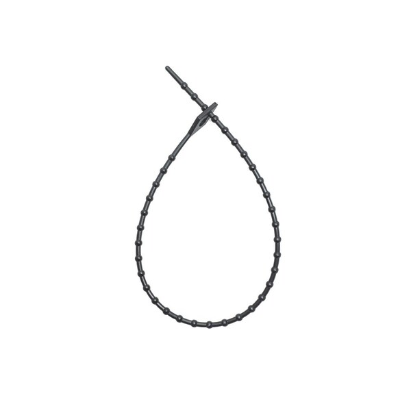 South Main Hardware 8-in  Beaded 18-lb, Black, 100 Speciality Tie - 222071