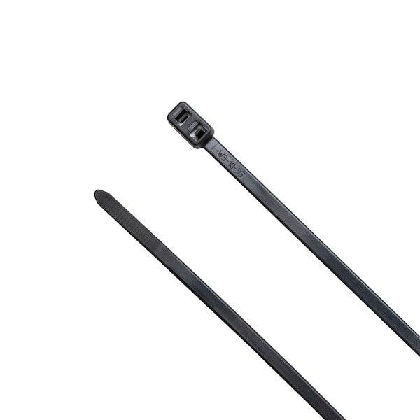 South Main Hardware 8-in  Double Loop 50-lb, Black, 100 Speciality Tie - 222063
