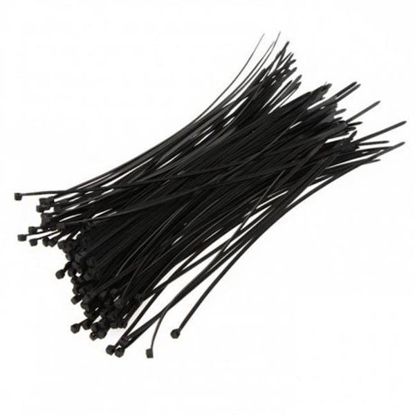 Hi-Tec 18 in. Black Nylon Zip Wire Ties - 100 Piece - HI142891