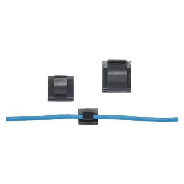 Panduit 3/4" L, 5/8" W, Black Plastic Wire Clip, Package quantity: 100 - ACC19-AT-C0