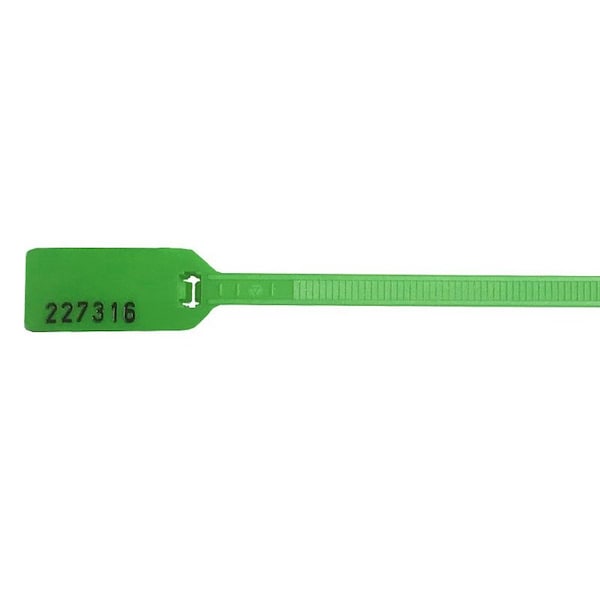 Kable Kontrol Numbered Flag Zip Tie Tags - 6" Long - 100 pc Pack - Green - CTS6S-GREEN