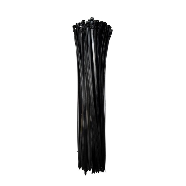 South Main Hardware 21-in   120-lb, Black, 100 Standard Nylon Tie - 220221