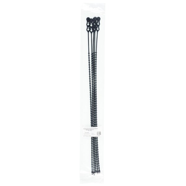 South Main Hardware 24-in  Double Loop Beaded 120-lb, Black, 5 Speciality Tie - 222082