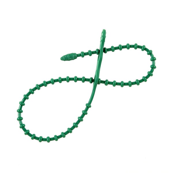 South Main Hardware 12-in  Double Loop Beaded 50-lb, Green, 15 Speciality Tie - 222077