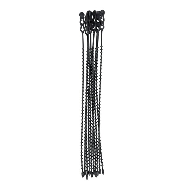 South Main Hardware 18-in  Double Loop Beaded 120-lb, Black, 10 Speciality Tie - 222079