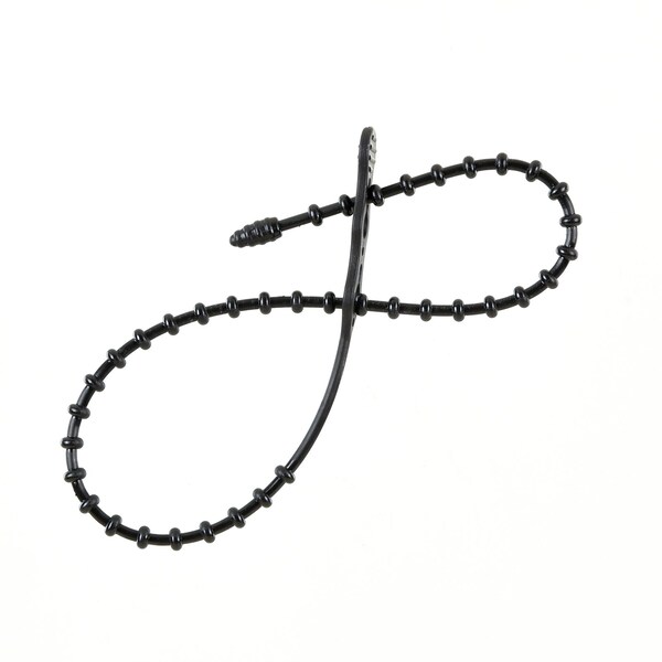 South Main Hardware 18-in  Double Loop Beaded 120-lb, Black, 10 Speciality Tie - 222079