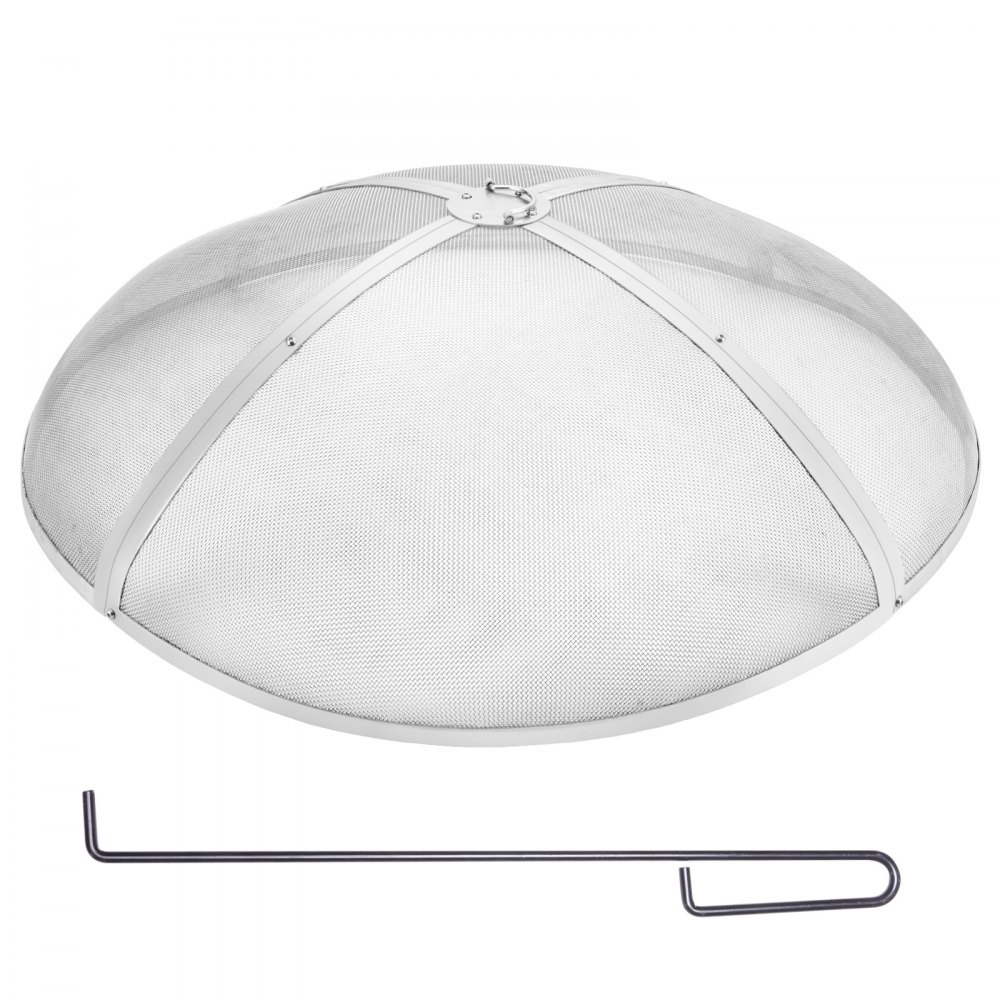 VEVOR Fire Pit Spark Screen Round 40", Reinforced Heavy Duty Steel Metal Cover, Outdoor Firepit Lid, Easy-Opening Top Screen Covers Round with Ring Handle for Outdoor Patio Fire Pits Backyard - HKWZ201BXGYXUJKVMV0