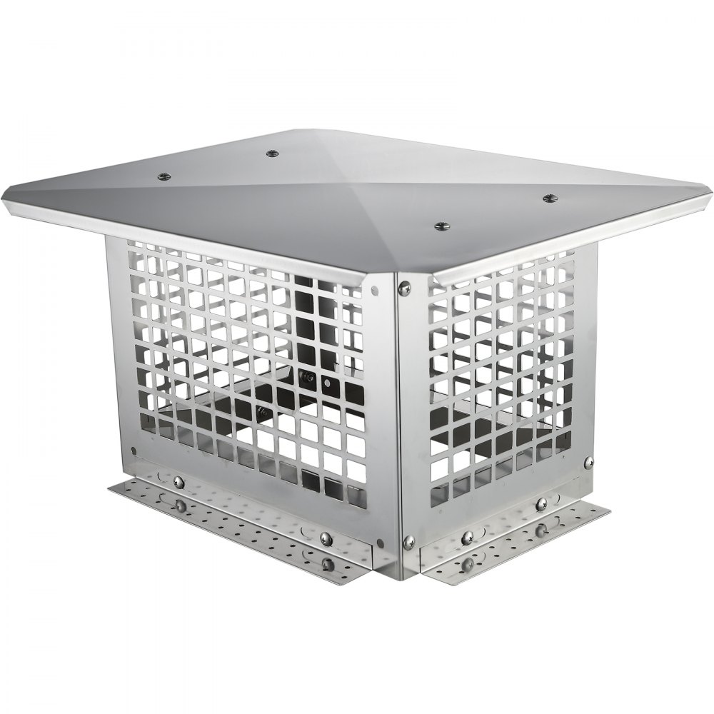 VEVOR Chimney Cap, 13 x 9 inch, 304 Stainless Steel Fireplace Chimney Cover, Not Easily Toppled & Practical Accessories & Easy Installation, Fits Mesh Flue Covers Outside Clay Flue Shingles, Silver - BXGFXPDYDGYS7SWWCV0