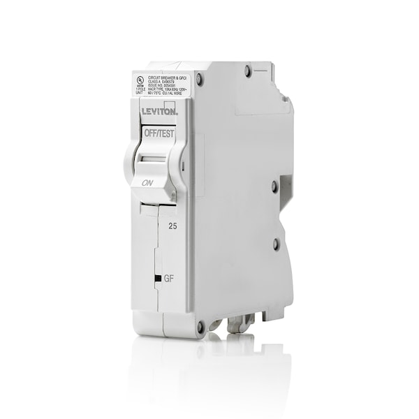 Leviton Circuit Breaker, 25A, 1 Pole, 120V AC - LB125-EP
