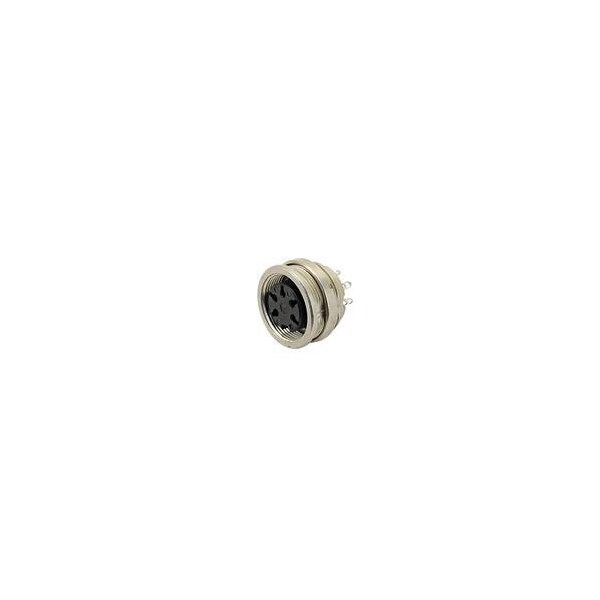 Tuchel Circular Din Connectors Front Mounting Female Metal Receptacle With O-Ring Seal And Ring Nut Mount - C09111N0030002U