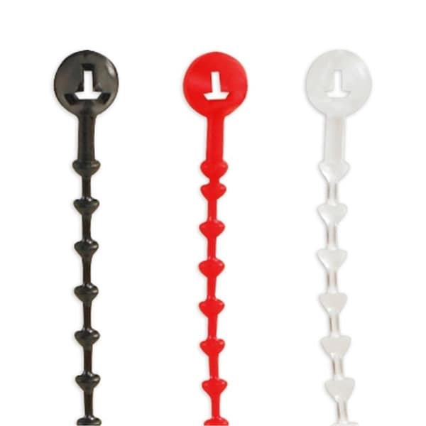 Swivel 8 in. Nylon Natural Beaded Security Tie - SW2536785