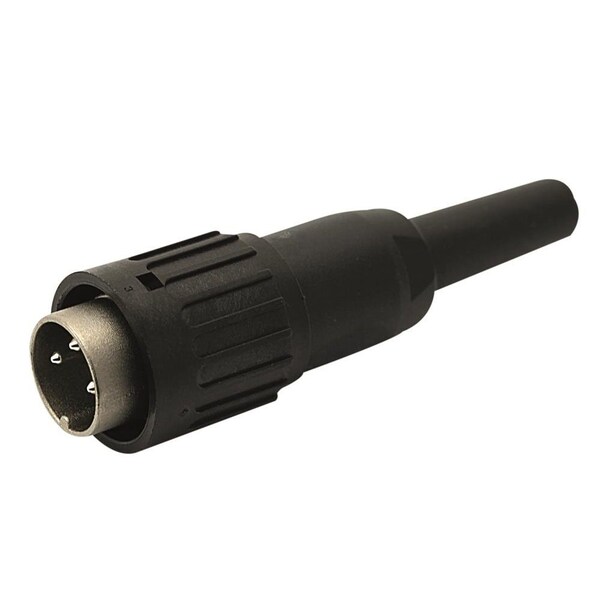 Tuchel Male Cable Connector With Internal Strain Relief And Plastic Locking Ring. Bayonet Locking Inside - T3444501U