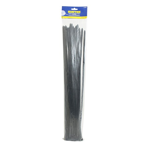 Surtek Plastic Cable Tie Black Color 25 Pieces 368 X 46Mm - 114215