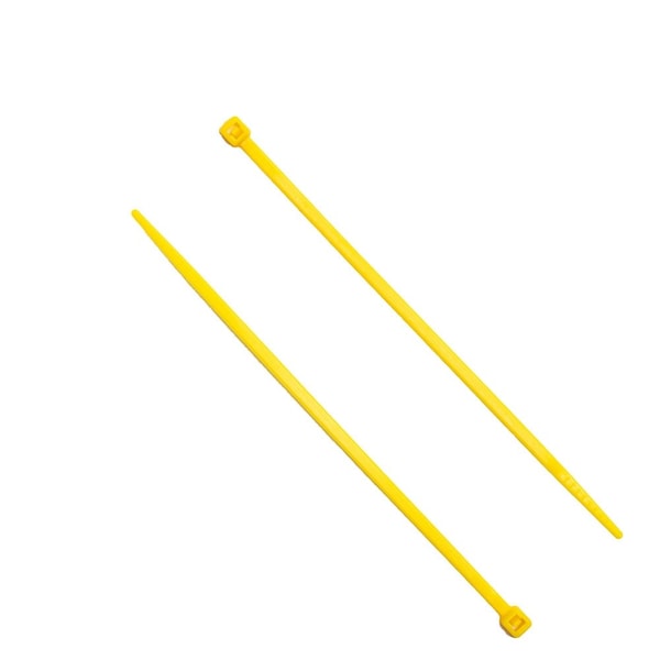 South Main Hardware 4-in   18-lb, Yellow, 100 Standard Nylon Tie - 220106
