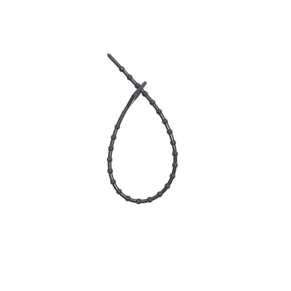 South Main Hardware 6-in  Beaded 18-lb, Black, 100 Speciality Tie - 222069